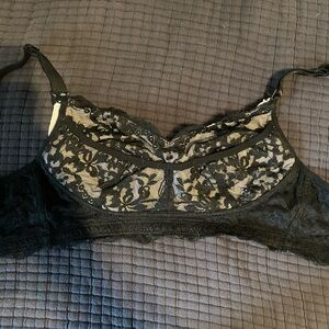 Elegant Black Lace Nursing Bralette